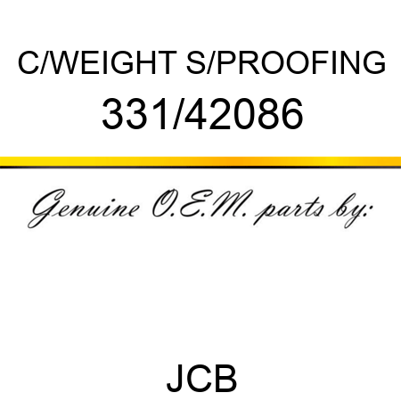 C/WEIGHT S/PROOFING 331/42086