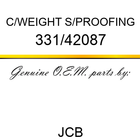 C/WEIGHT S/PROOFING 331/42087