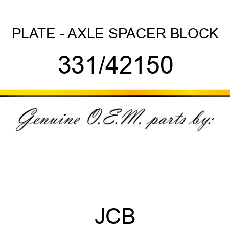 PLATE - AXLE SPACER BLOCK 331/42150