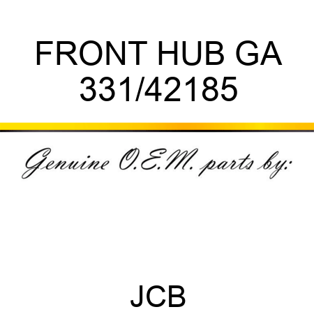 FRONT HUB GA 331/42185