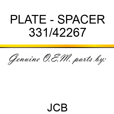 PLATE - SPACER 331/42267