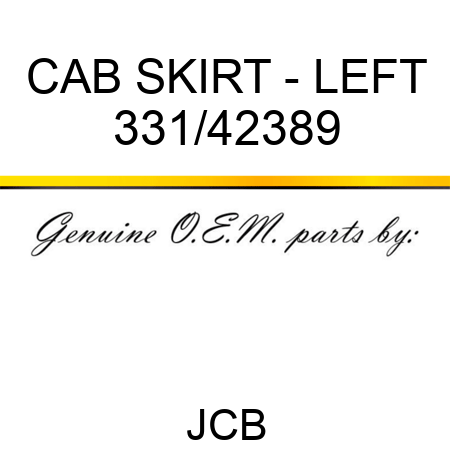 CAB SKIRT - LEFT 331/42389