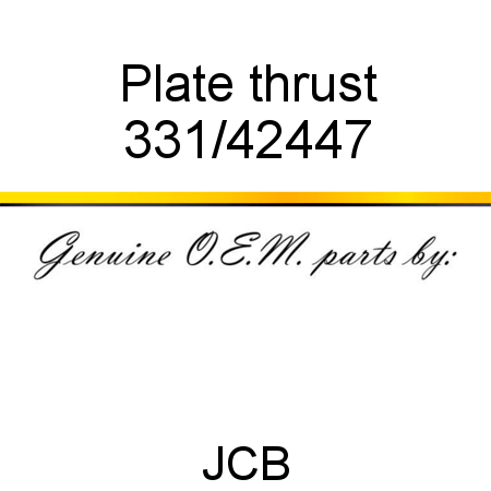 Plate, thrust 331/42447