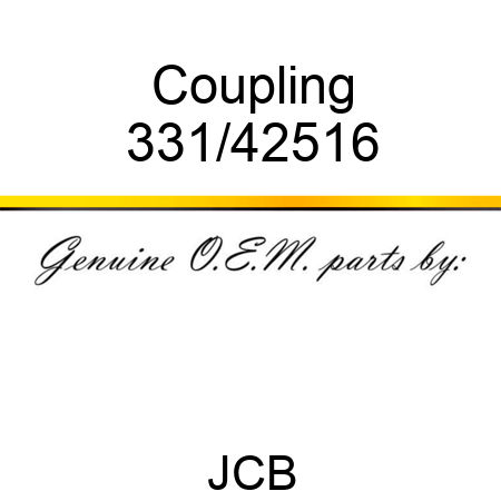 Coupling 331/42516