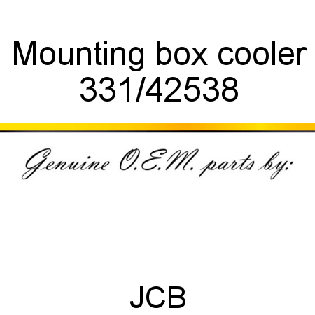Mounting, box, cooler 331/42538
