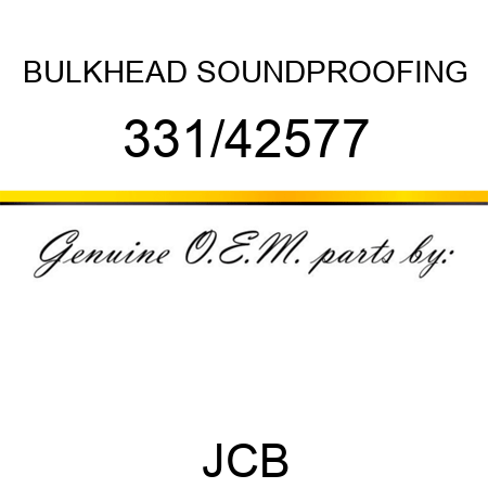 BULKHEAD SOUNDPROOFING 331/42577