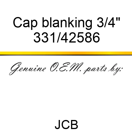 Cap blanking, 3/4