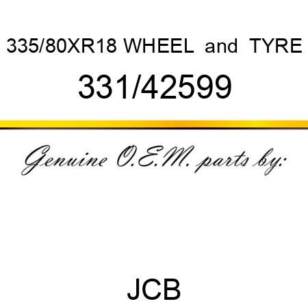 335/80XR18 WHEEL & TYRE 331/42599