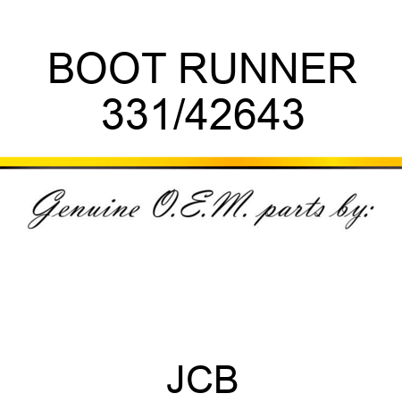 BOOT RUNNER 331/42643