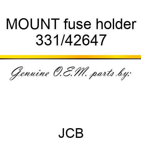 MOUNT fuse holder 331/42647