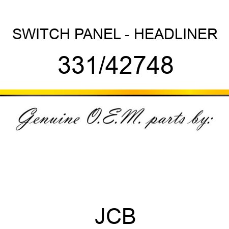 SWITCH PANEL - HEADLINER 331/42748