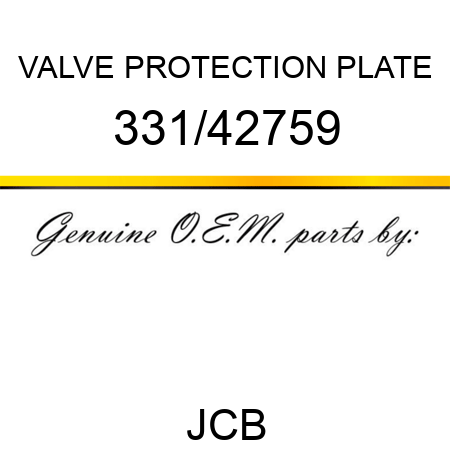 VALVE PROTECTION PLATE 331/42759