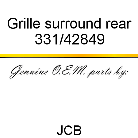 Grille, surround, rear 331/42849