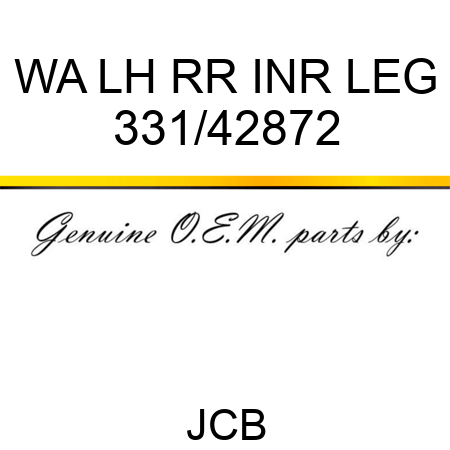 WA LH RR INR LEG 331/42872