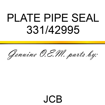 PLATE PIPE SEAL 331/42995