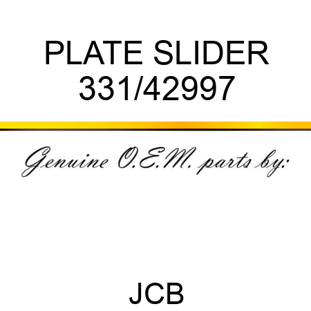 PLATE SLIDER 331/42997