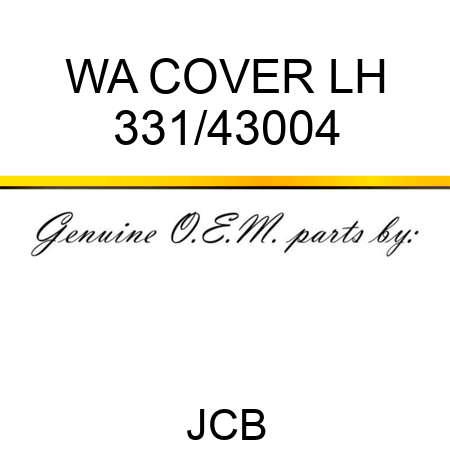 WA COVER LH 331/43004