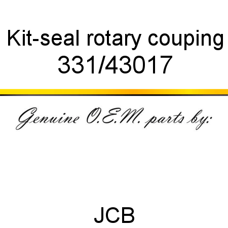Kit-seal, rotary couping 331/43017