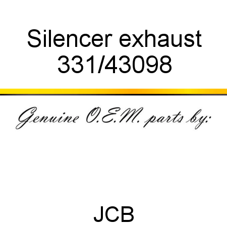 Silencer, exhaust 331/43098