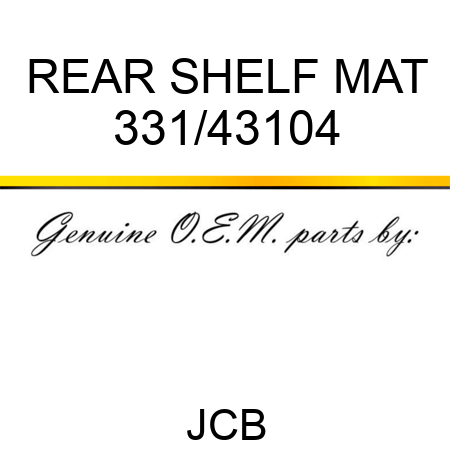 REAR SHELF MAT 331/43104