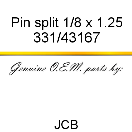 Pin, split 1/8 x 1.25 331/43167