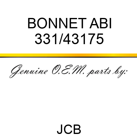 BONNET ABI 331/43175