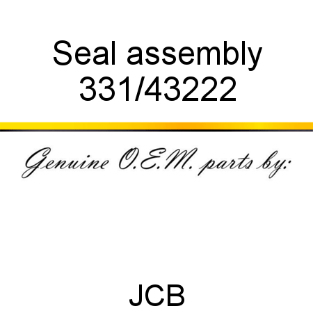 Seal, assembly 331/43222