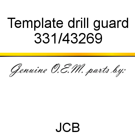 Template, drill guard 331/43269