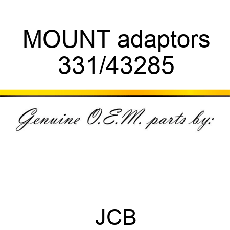 MOUNT adaptors 331/43285