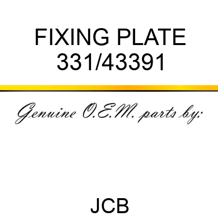 FIXING PLATE 331/43391