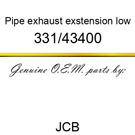 Pipe, exhaust exstension, low 331/43400