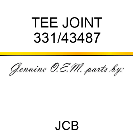 TEE JOINT 331/43487
