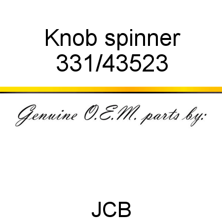 Knob, spinner 331/43523