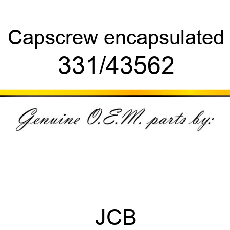 Capscrew, encapsulated 331/43562