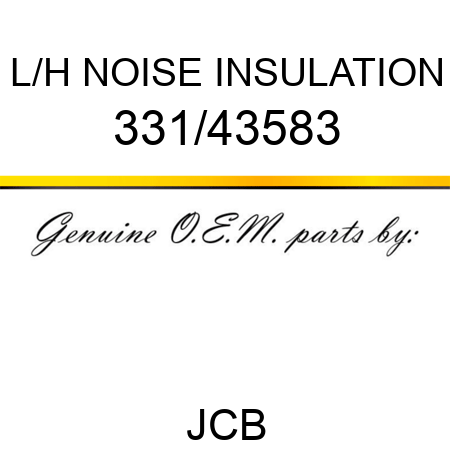 L/H NOISE INSULATION 331/43583