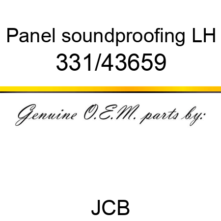 Panel, soundproofing LH 331/43659