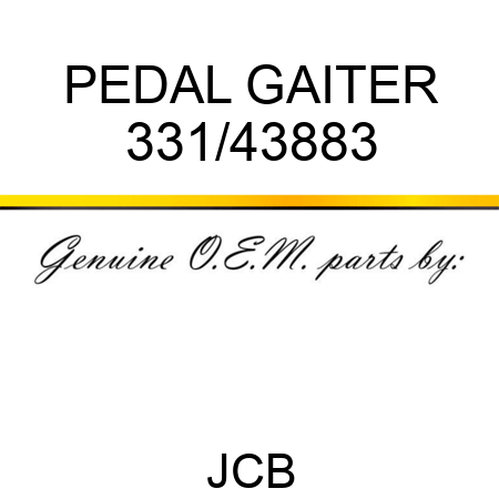 PEDAL GAITER 331/43883