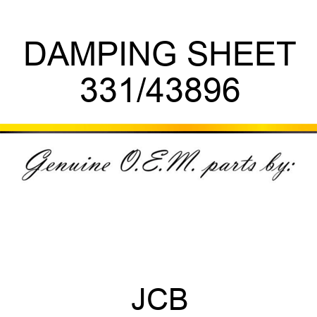 DAMPING SHEET 331/43896