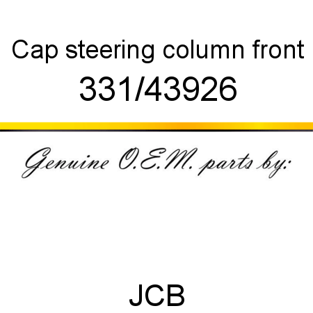 Cap, steering column, front 331/43926