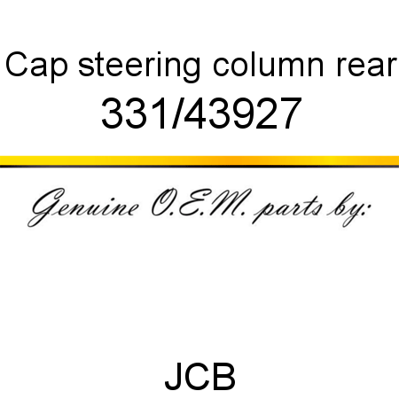 Cap, steering column, rear 331/43927