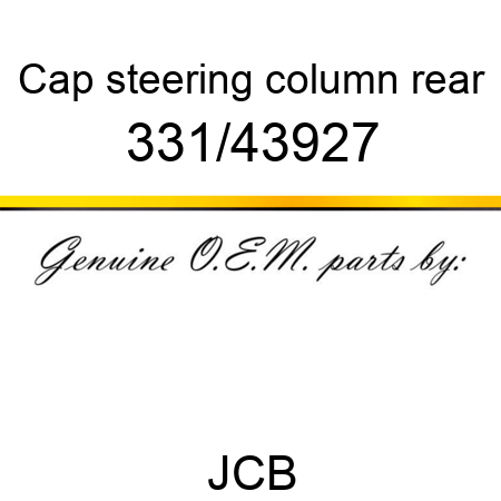 Cap, steering column, rear 331/43927