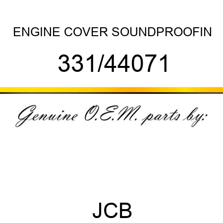 ENGINE COVER SOUNDPROOFIN 331/44071