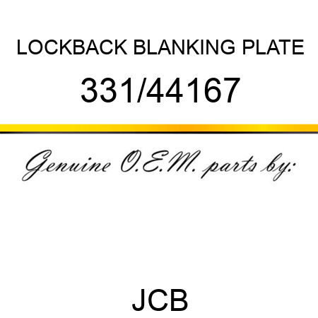 LOCKBACK BLANKING PLATE 331/44167