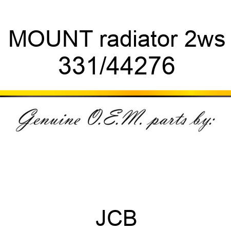 MOUNT radiator 2ws 331/44276