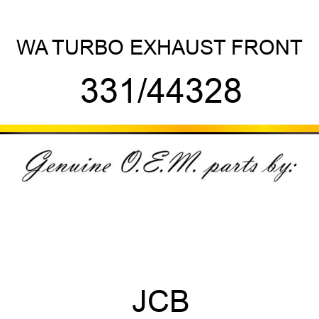 WA TURBO EXHAUST FRONT 331/44328