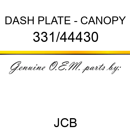 DASH PLATE - CANOPY 331/44430