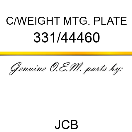 C/WEIGHT MTG. PLATE 331/44460