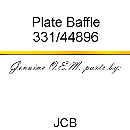 Plate, Baffle 331/44896