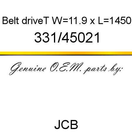 Belt, driveT, W=11.9 x L=1450 331/45021