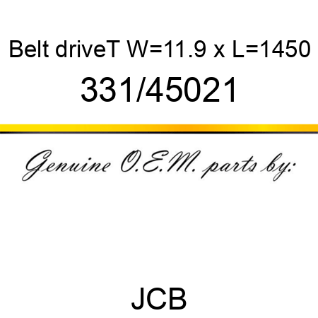 Belt, driveT, W=11.9 x L=1450 331/45021